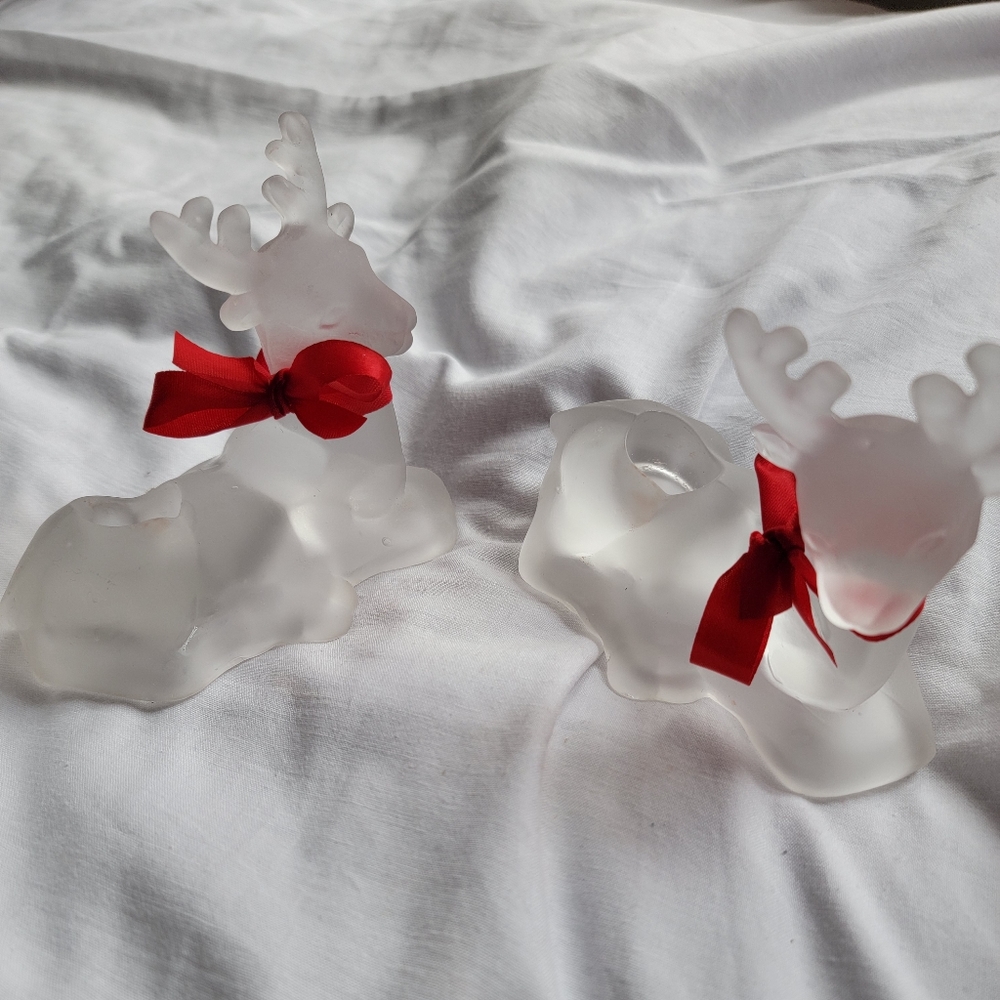 Holiday Reindere Candel Holders Set🦌